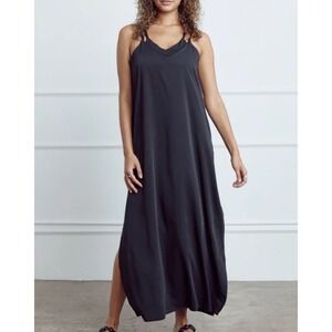 SheBird Savannah Strappy Maxi Bra Dress Black V‎ Neck Womens Large (SheBird 6)